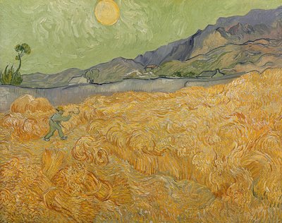 Weizenfeld mit Schnitter, 1889 von Vincent van Gogh